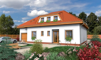 Großes Einfamilienhaus mit Garage.